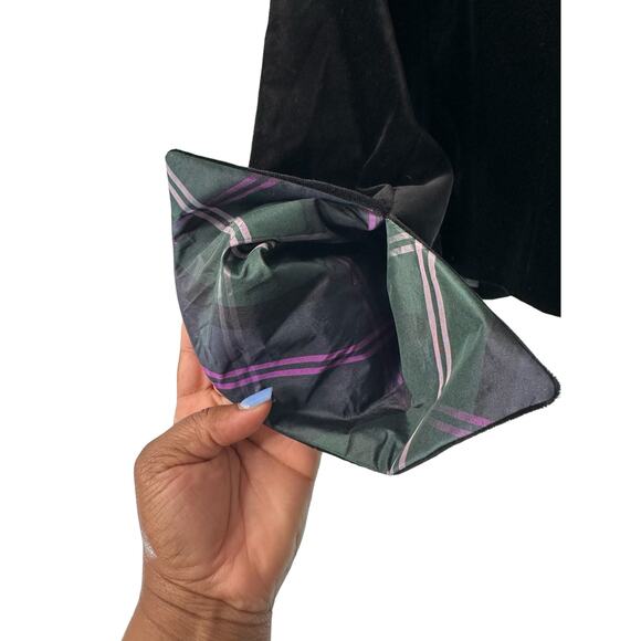 Escada Black Velvet Cotton Blend Tie Front Blazer Size 42 - Picture 7 of 11